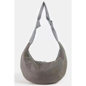 Fame Textured Mesh Knot Shoulder Bag